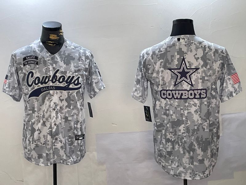 Men Dallas Cowboys Blank Nike Arctic Camo 2024 Salute to Service Limited NFL Jersey style 9->dallas cowboys->NFL Jersey